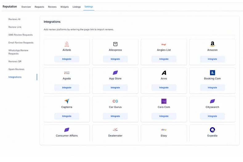 gohighlevel multi-platform review management