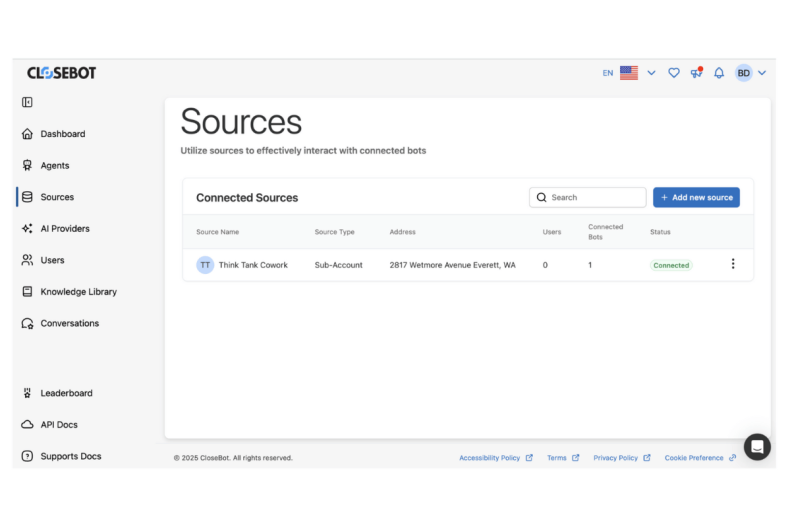Closebot V2 AI Chatbot Builder