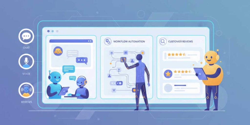 AI employees working inside GoHighLevel CRM dashboard