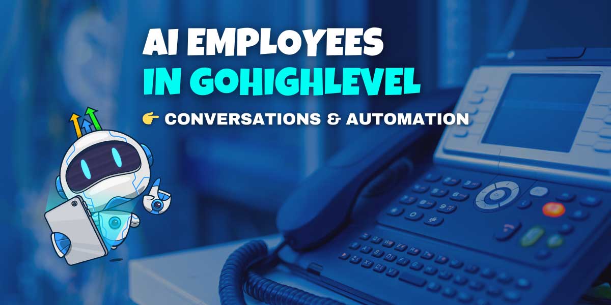 AI employees working inside GoHighLevel CRM dashboard