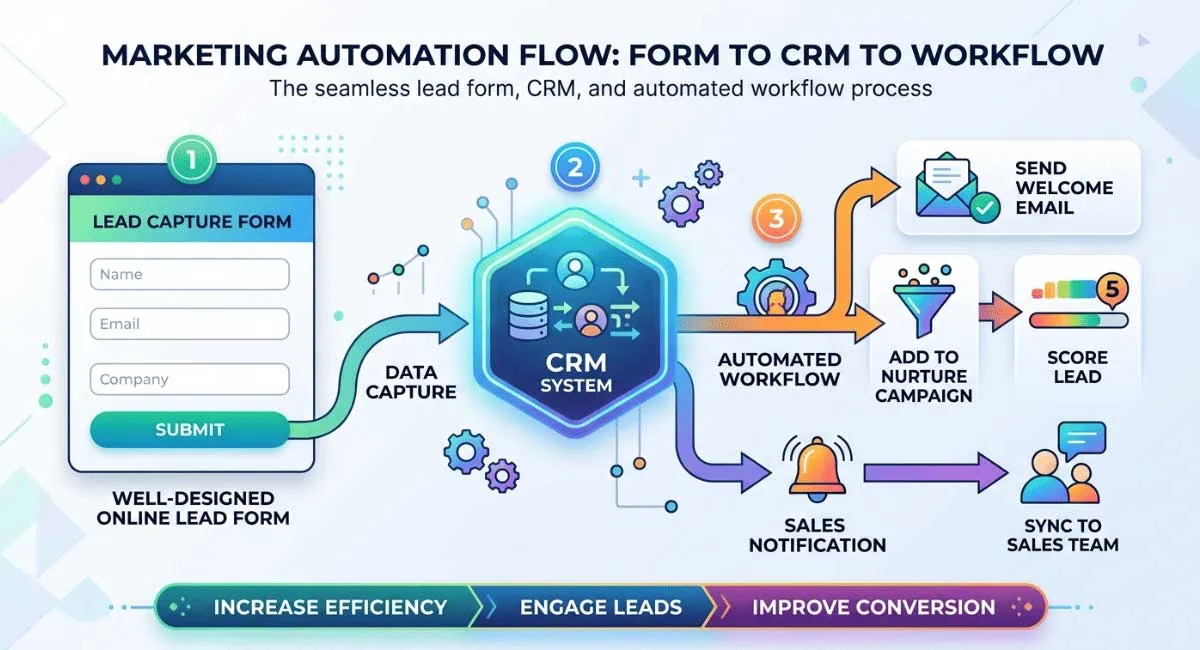 GoHighLevel AI Studio CRM integration with lead capture and automation workflow