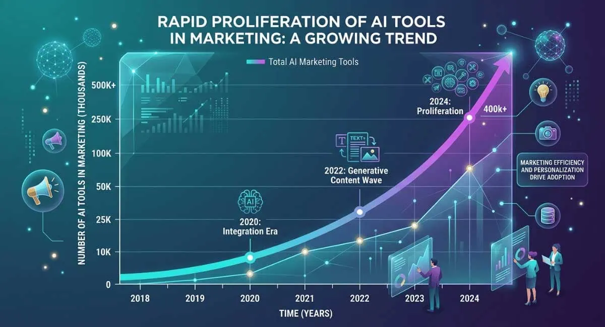 growth of AI website builders and impact on digital marketing performance