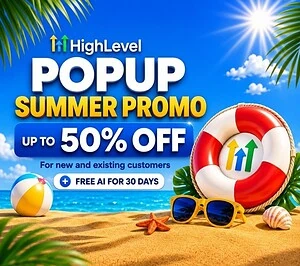 GoHighLevel Summer of AI 2026: Free AI Tools for Every HighLevel Account (Full Guide) 79 GoHighLevel Summer Promo 2026 - 50% off All Plans